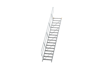 Treppe 45° St.br. 800 mm, 17 St., Alu ger. | © MUNK GmbH