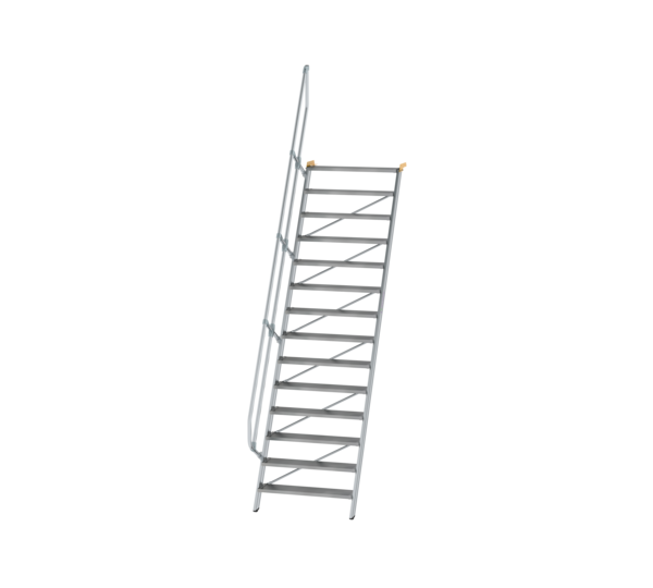Stairs 60° step width 1,000 mm, 14 steps, gr. alu | © MUNK GmbH