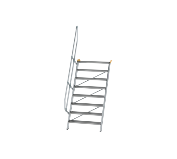 Esc. 60° larg. marche 1000 mm, 8 mar., alu strié | © MUNK GmbH