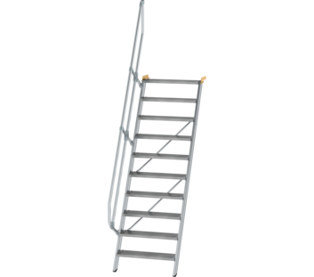 Escaliers 60°, largeur de marches 800 mm, 10 marches, aluminium strié | © MUNK GmbH Esc. 60° larg. marche 800 mm, 10 mar., alu strié | © MUNK GmbH