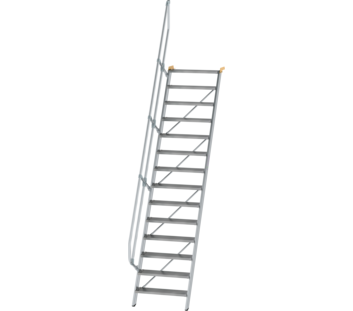 Esc. 60° larg. marche 800 mm, 14 mar., alu strié | © MUNK GmbH