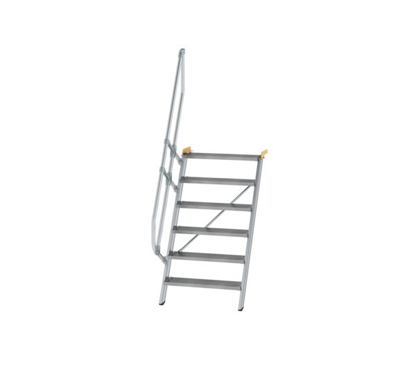 Stairs 60° step width 800 mm, 6 steps, gr. alu | © MUNK GmbH