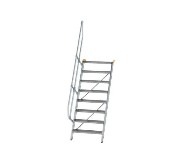 Esc. 60° larg. marche 800 mm, 8 mar., alu strié | © MUNK GmbH