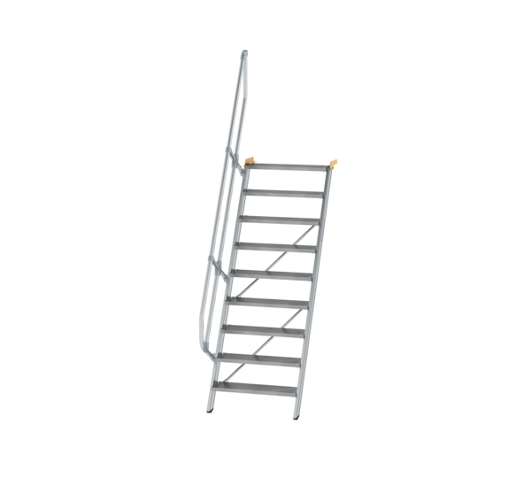 Treppe 60° St.br. 800 mm, 9 St., Alu ger. | © MUNK GmbH
