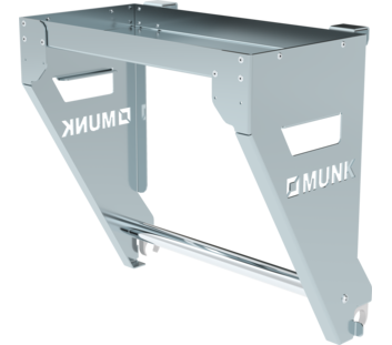 Ablageschale für Geländer bündig mit Clip Tiefe 50 mm Vorderansicht | © MUNK GmbH