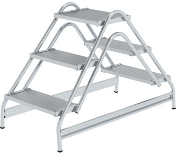 Arbeitspodest beidseitig begehbar, 2x3 Stufen | © MUNK GmbH