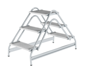 Arbeitspodest beidseitig begehbar, 2x3 Stufen | © MUNK GmbH