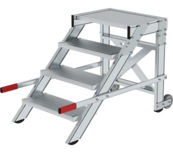 Work platform mobile 600 mm st width, 4 steps | © MUNK GmbH