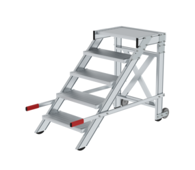 Work platform mobile 600 mm st width, 5 steps | © MUNK GmbH