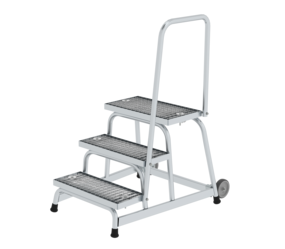 Work platform rigid st. grat w. castors/handrail | © MUNK GmbH