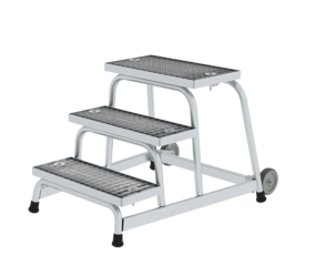 Work platform rigid st. grat w. castors, 3 steps | © MUNK GmbH