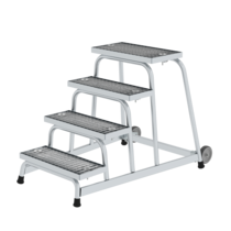 Work platform rigid st. grat w. castors, 4 steps | © MUNK GmbH