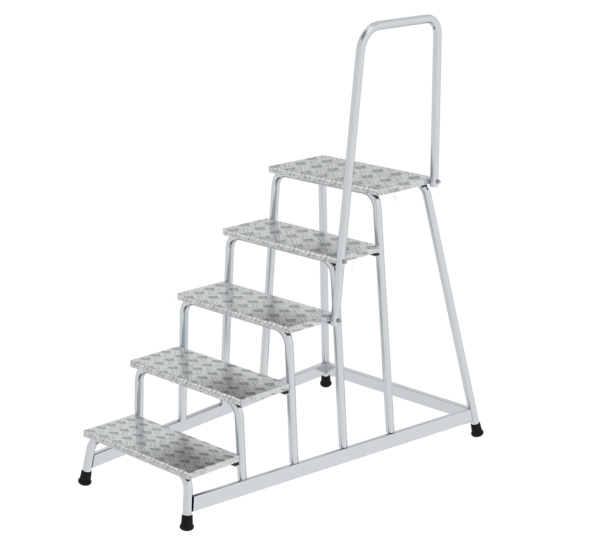 Work platform rigid w handrail, 5 steps | © MUNK GmbH