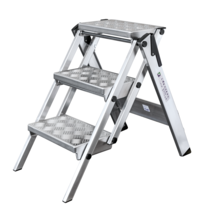 ML compact step stool, 3 st., alum. quintett des. | © MUNK GmbH
