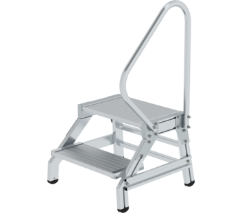 Work stand with handrail, 2 steps | © MUNK GmbH