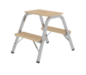 Steel and wood step stool, 2x2 steps | © MUNK GmbH