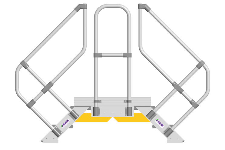 Bei Treppen, Plattfomtreppen und Überstiegen lassen sich auch niedrigere Bauhöhen auswählen | © MUNK GmbH
