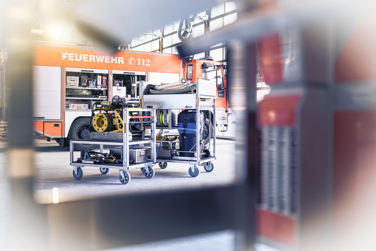 Rollcontainer in Gerätehaus | © MUNK GmbH