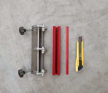Montagehilfe, Reparatursatz für Sprosse,  Cutter-Messer | © MUNK GmbH