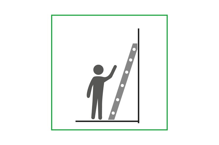 Correct straight ladd. inclin. angle picto. | © MUNK GmbH