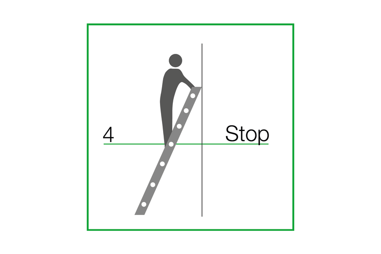 Max. accessible steps, straight ladder, pictogram | © MUNK GmbH