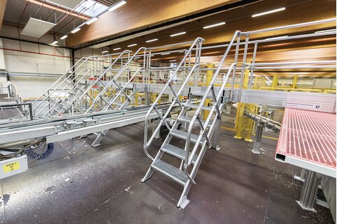 Günzburger Steigtechnik propose également ses passerelles avec une structure modulaire et avec un système modulaire. Elles peuvent être composées de manière individuelle et économique. | © MUNK GmbH