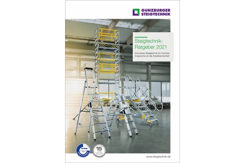 Le Catalogue de techniques d’accès 2021 est plus complet que jamais : ses 356 pages présentent l’intégralité de la gamme standard de Günzburger Steigtechnik, soit 2 500 produits.  | © MUNK GmbH