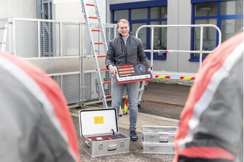 Ihr Rettungstechnik-Sortiment stellt die Günzburger Steigtechnik im Rahmen einer Roadshow Einsatzkräften und Feuerwehr-Fachhändlern in ganz Deutschland und auch in Österreich vor.  | © MUNK GmbH