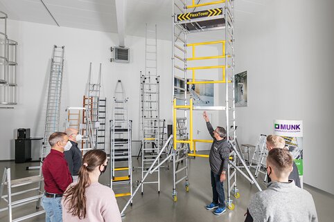 Günzburger Steigtechnik développe encore son concept de Roadshow à succès Le fabricant bavarois de produits de qualité propose encore plus de dates pour présenter ses solutions dans les locaux des utilisateurs et des revendeurs. | © MUNK GmbH