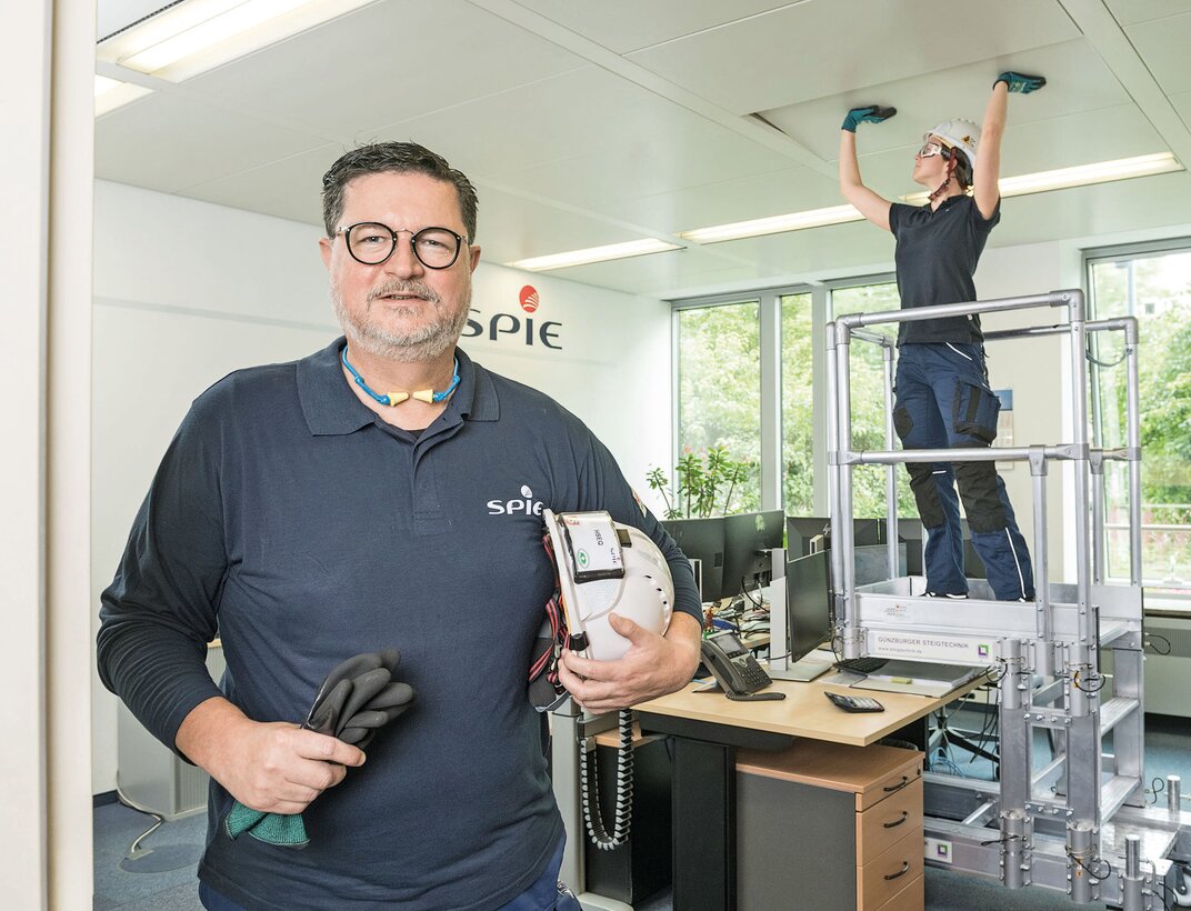 Dr. Oliver Polanz and his team at SPIE live occupational health and safety. | © MUNK GmbH