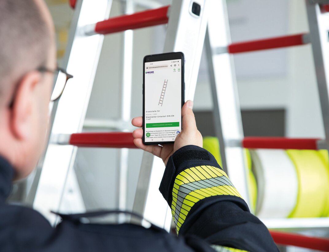The QR code on the product takes users quickly and easily to the relevant spare parts overview. | © MUNK GmbH
