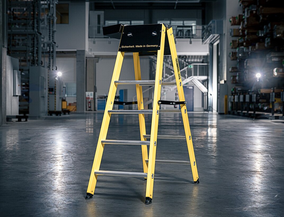 Celebrates its premiere at the Hardware Fair: The "Munk Edition" of the step safety ladder. | © MUNK GmbH