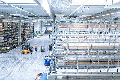 With the new production and sawing centre, the Munk Group gains new capacities and can further optimise the production process. | © MUNK GmbH