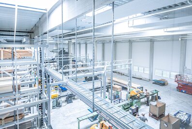 With the new production and sawing centre, the Munk Group gains new capacities and can further optimise the production process. | © MUNK GmbH