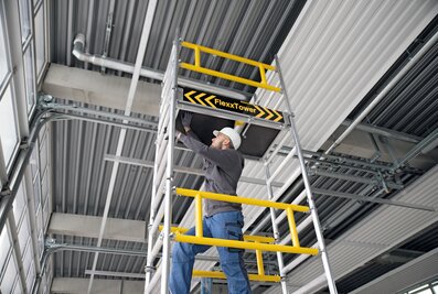 With innovations such as the FlexxTower one-person scaffold, Munk Günzburger Steigtechnik was able to score points with its customers in the 2021 financial year. | © MUNK GmbH