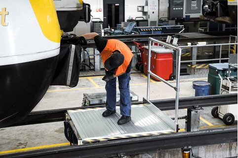 Ce nouveau produit de Günzburg facilite les travaux de maintenance des équipes d'atelier autour du train. | © MUNK GmbH