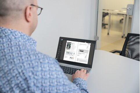 Le catalogue numérique en ligne permet aux clients de feuilleter confortablement l'assortiment et d'accéder en quelques clics à la boutique en ligne des partenaires commerciaux spécialisés pour passer leur commande. | © MUNK GmbH