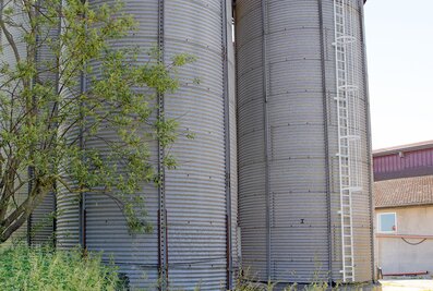 Safe access to silos is provided by the fixed access technology, which can be individually assembled using the modular system. | © MUNK GmbH