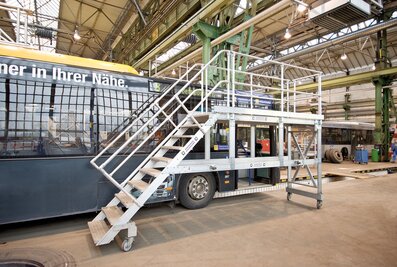 The mobile working platforms from Munk Günzburger Steigtechnik allow you to work flexibly and safely | © MUNK GmbH