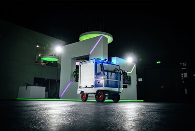 Avec le conteneur roulant en version THW, la relève des services d'aide technique s'entraîne aux interventions comme les grands. | © MUNK GmbH