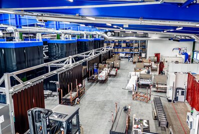 The welding shop was significantly expanded with the move to a newly extended hall. | © MUNK GmbH