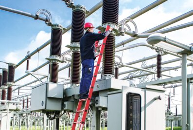 TRBS-compliant GRP stepladders also provide effective protection against electric shocks. | © MUNK GmbH