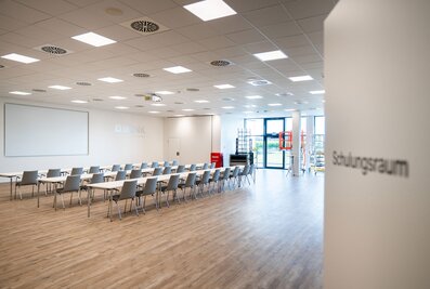 A 375 m² training room is also part of the new customer centre. Photo: Tobias Atzkern/Munk Group | © Munk Group