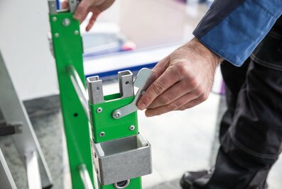 Die steckbaren Plattformleitern der Munk Günzburger Steigtechnik lassen sich modular erweitern.  | © MUNK GmbH