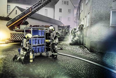 Rollcontainer der Munk Rettungstechnik sind wichtige Helfer im Einsatz.  | © Munk GmbH