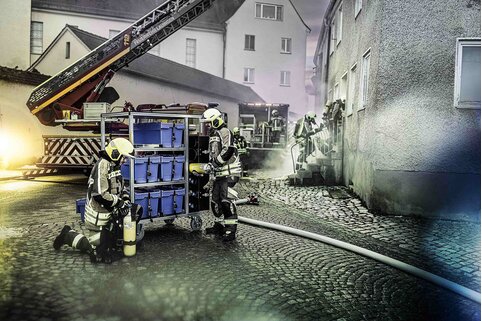 Rollcontainer der Munk Rettungstechnik sind wichtige Helfer im Einsatz.  | © Munk GmbH