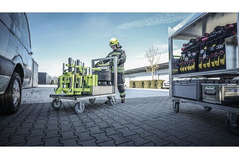 Für den Transport des Offroad-Systems Premium hat die Munk Rettungstechnik einen eigenen Rollcontainer entwickelt. | © MUNK GmbH