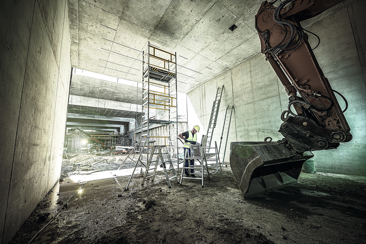 Chantier de construction avec MUNK Günzburger Steigtechnik  | © MUNK GmbH