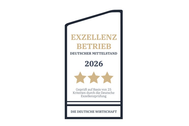 Logo des Exzellenzbetriebs-Badge 2026.