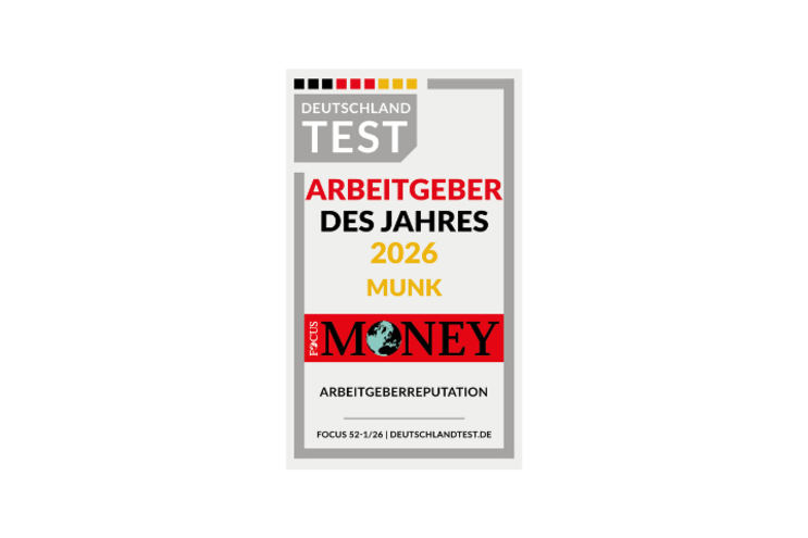 Munk Group élue Employeur de l'année 2026, récompensée par FOCUS-MONEY et Deutschlandtest | © MUNK GmbH
